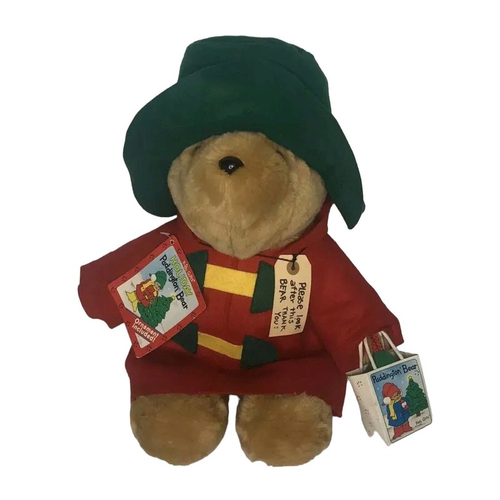 Vtg Paddington Bear Holiday Fun Sears 16” Stuffed Animal Plush Lovey w/Tags 1996